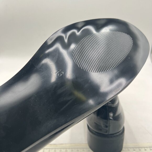 YDN Black Round Toe Tassel Pumps Bow Slip on Penny Loafers Chunky Low Heel Shoes - Picture 6 of 8